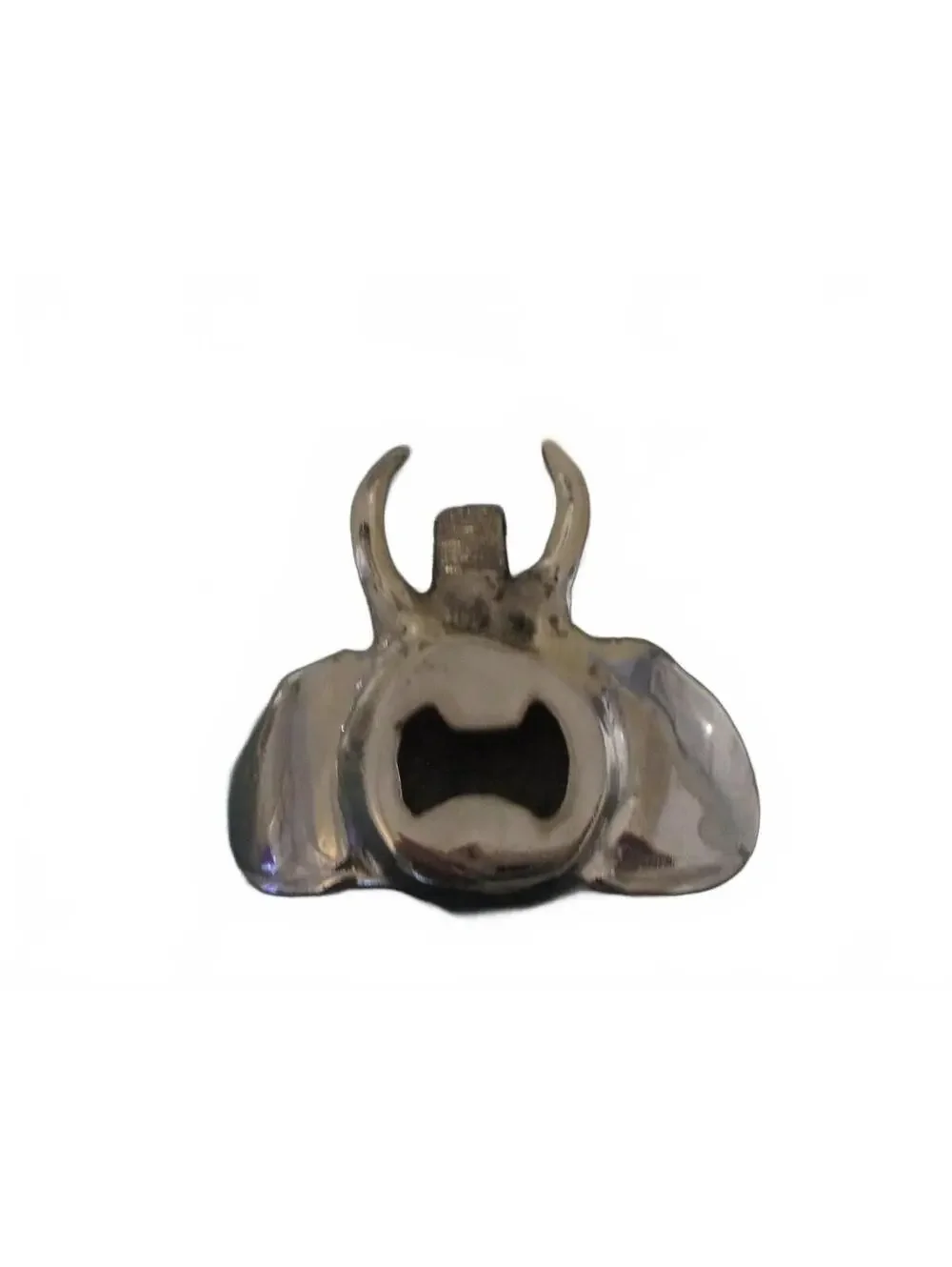 Vintage Elephant Head Metal Bottle Opener Cast Iron Brass Barware Collectible